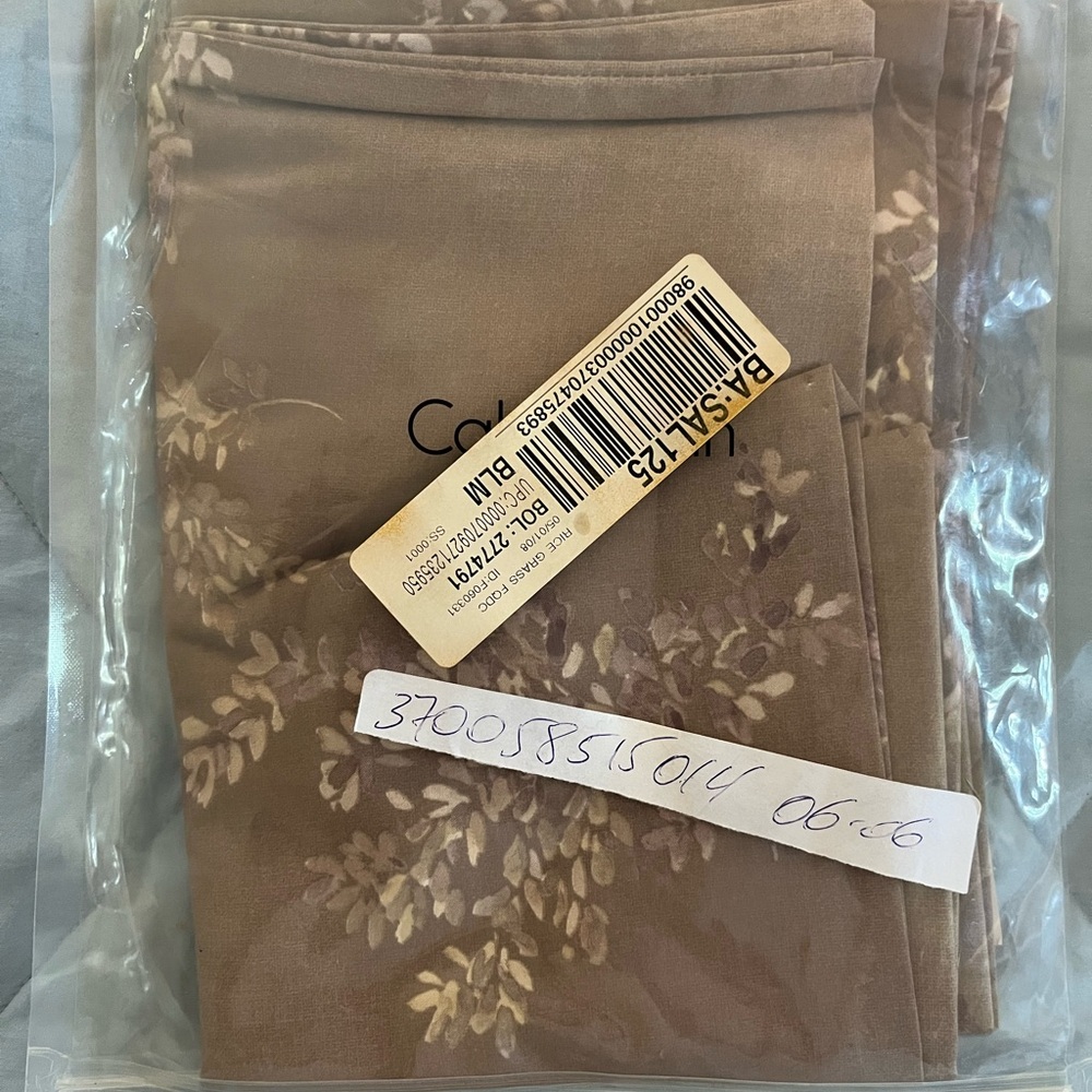 Calvin Klein “Rice Grass” pattern 100% pure combed cotton standard sham NWT